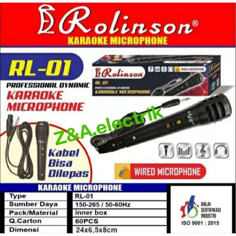 MIC RL-01 Mic Kabel Murah Rolinson MICROPHONE