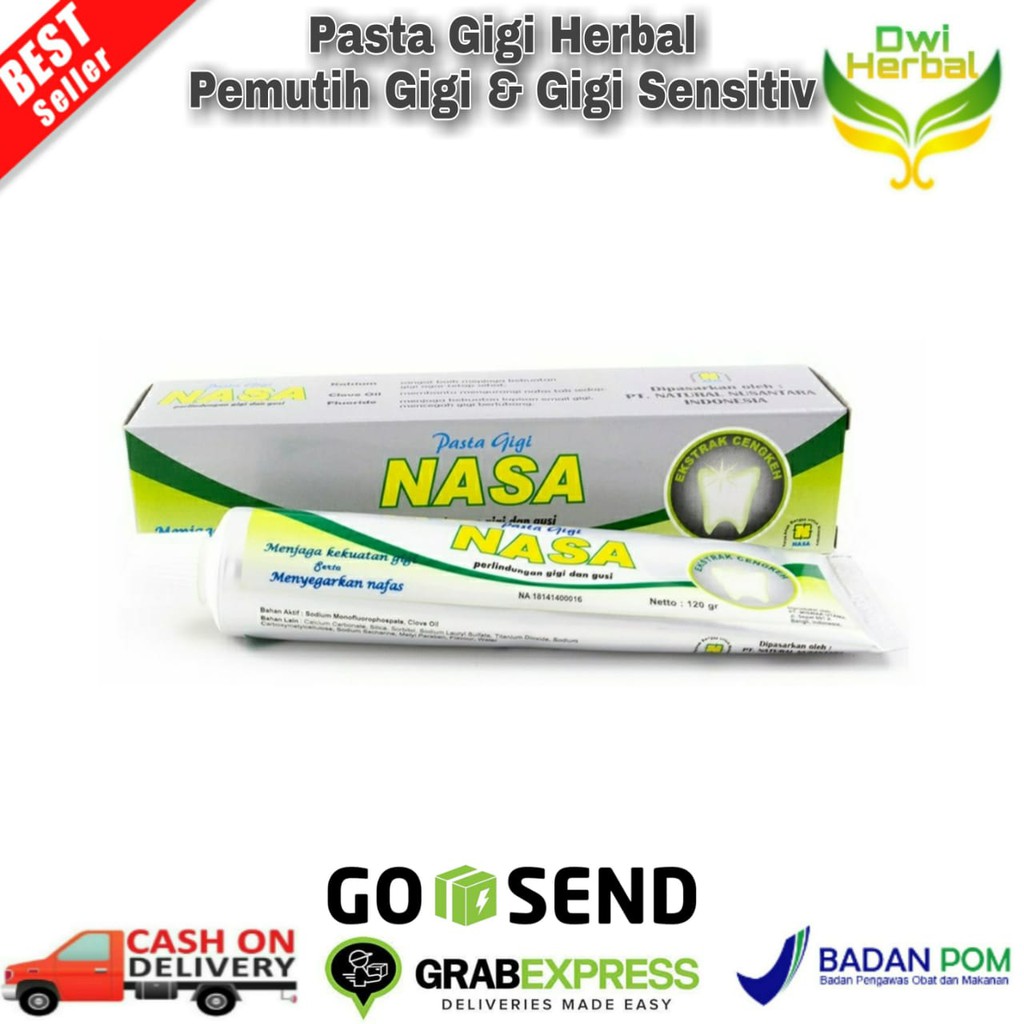 Pasta Gigi Pemutih Dan Perontok Karang Gigi Pasta Gigi Nasa Odol Pemutih Gigi & Obat Gigi Sensitive