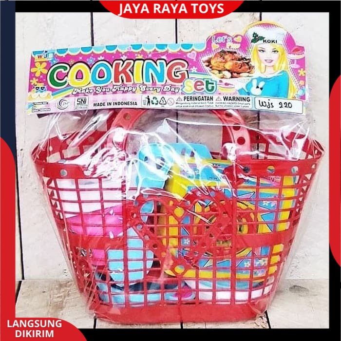 Mainan Anak Perempuan Cooking Set Keranjang Edukasi Masak-masakan Anak Edukatif Murah SNI