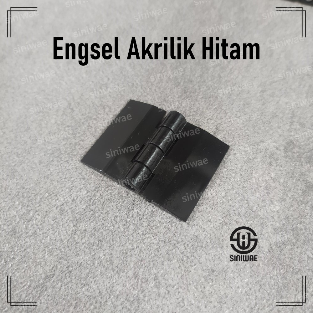 Engsel Akrilik Warna Hitam Solid 2.5cm 3cm 4cm 7cm Transparan Engsel Acrylic Hinge 2 3 4  cm