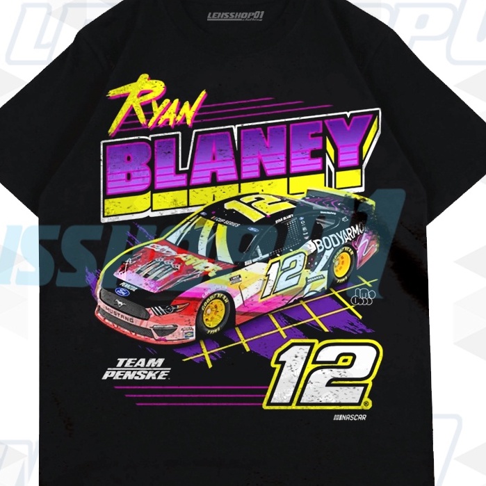 PREMIUM TSHIRT NASCAR RYAN BLANEY BLACK VINTAGE TEE BOOTLEG, KAOS NASCAR PREMIUM