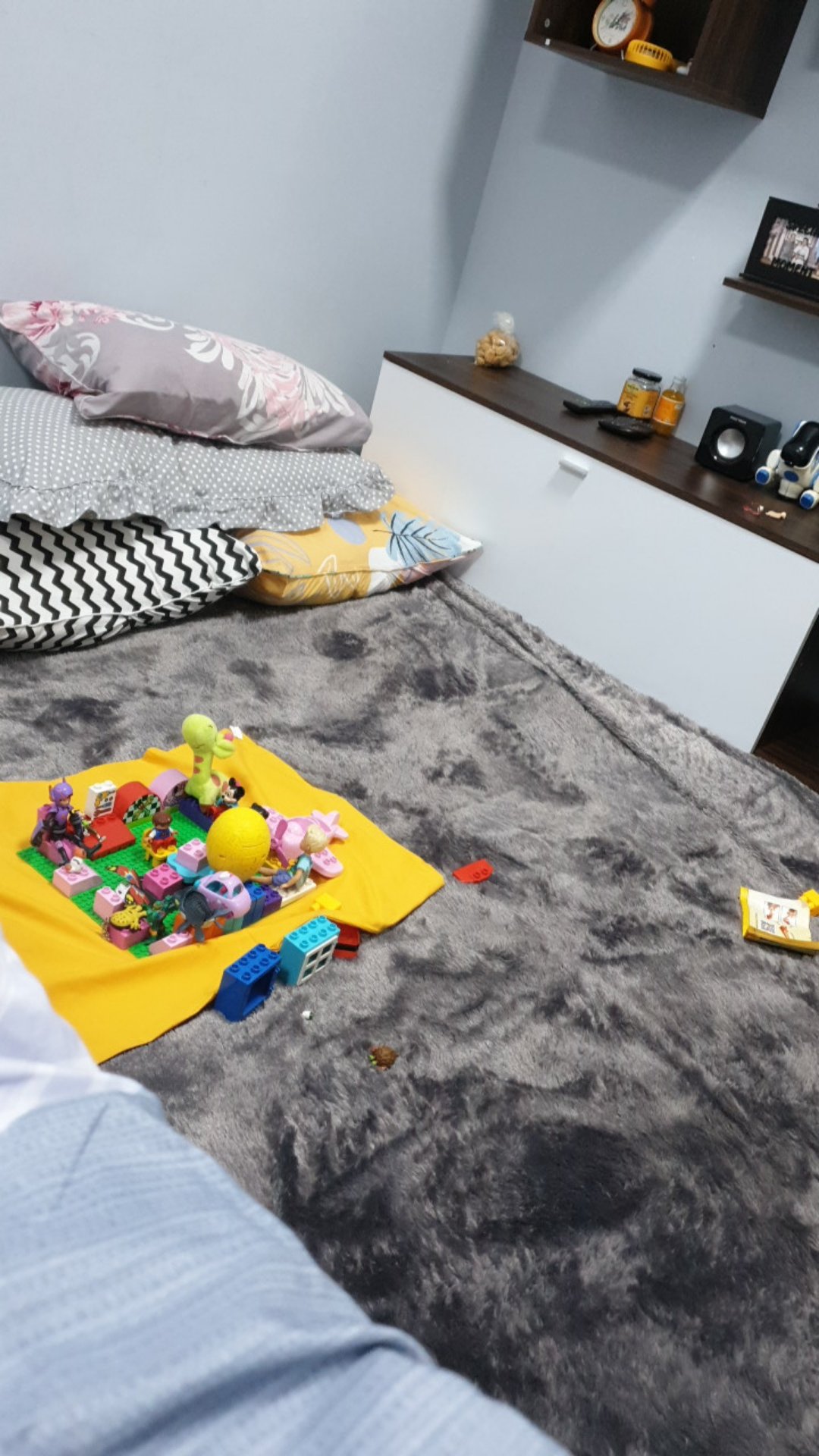 [lantai]karpet Bulu Rasfur 200 X 150 X Tebal 3.5 Cm Anti Slip Isi Busa Empuk Anti Rontok