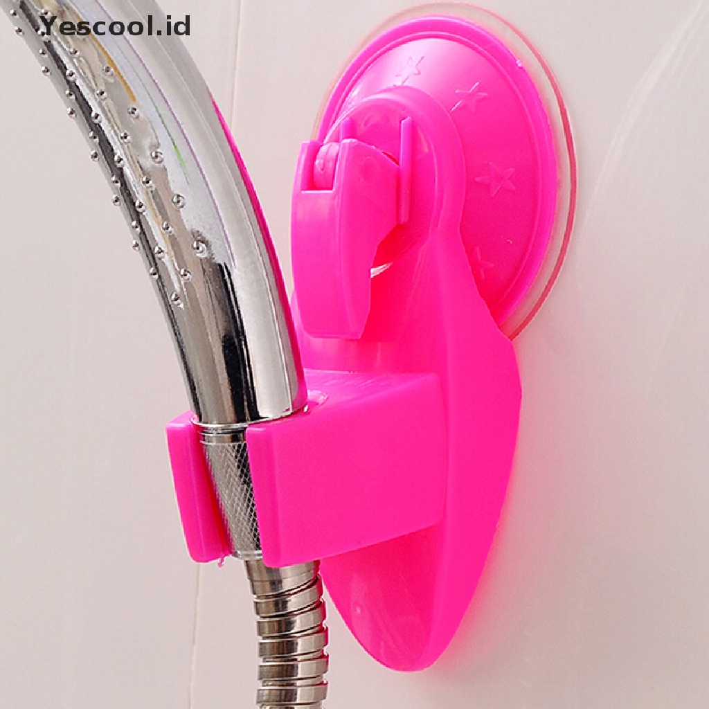 (Yescool) Holder / Organizer Sapu / Pel Model Tempel Dinding Dengan Suction Cup Untuk Rumah