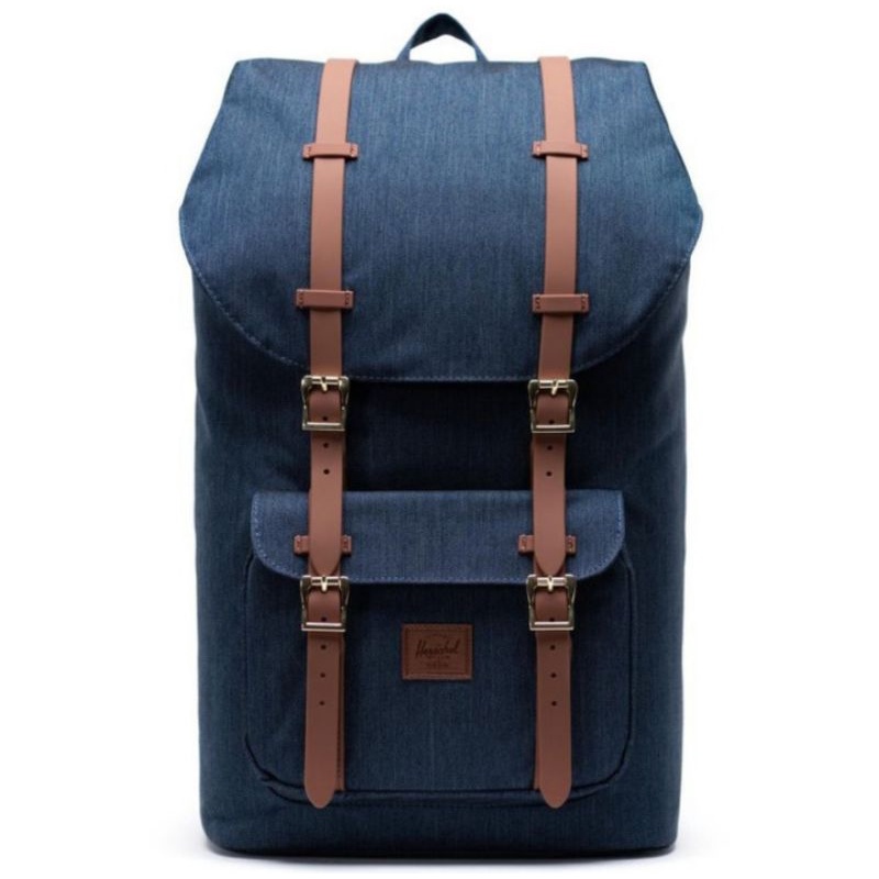 (100% ORIGINAL) HERSCHEL LITTLE AMERICA BACKPACK - INDIGO DENIM BAG 25L