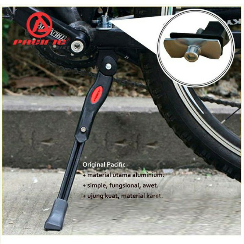 Standar Tengah Sepeda Balap, Lipat, MTB, Bmx / Jagang Tengah Kickstand Alloy Merk PACIFIC