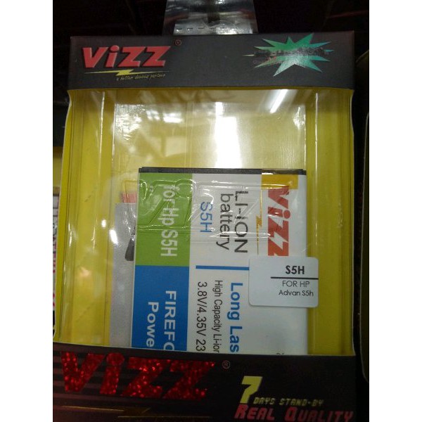 Battery Batre Baterai Vizz Advan S5H Double Power Original