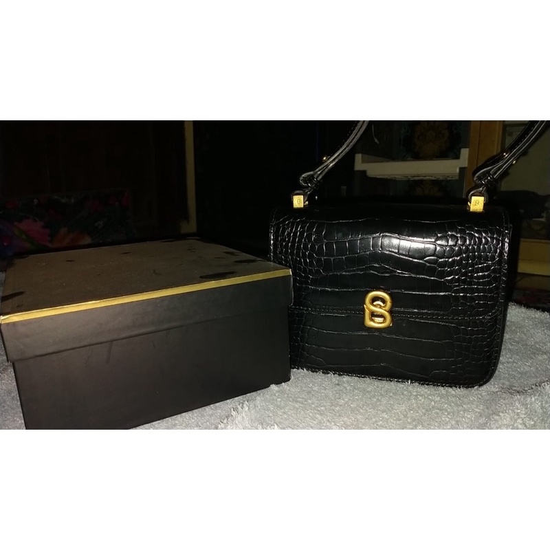 Audrey bag croco Black