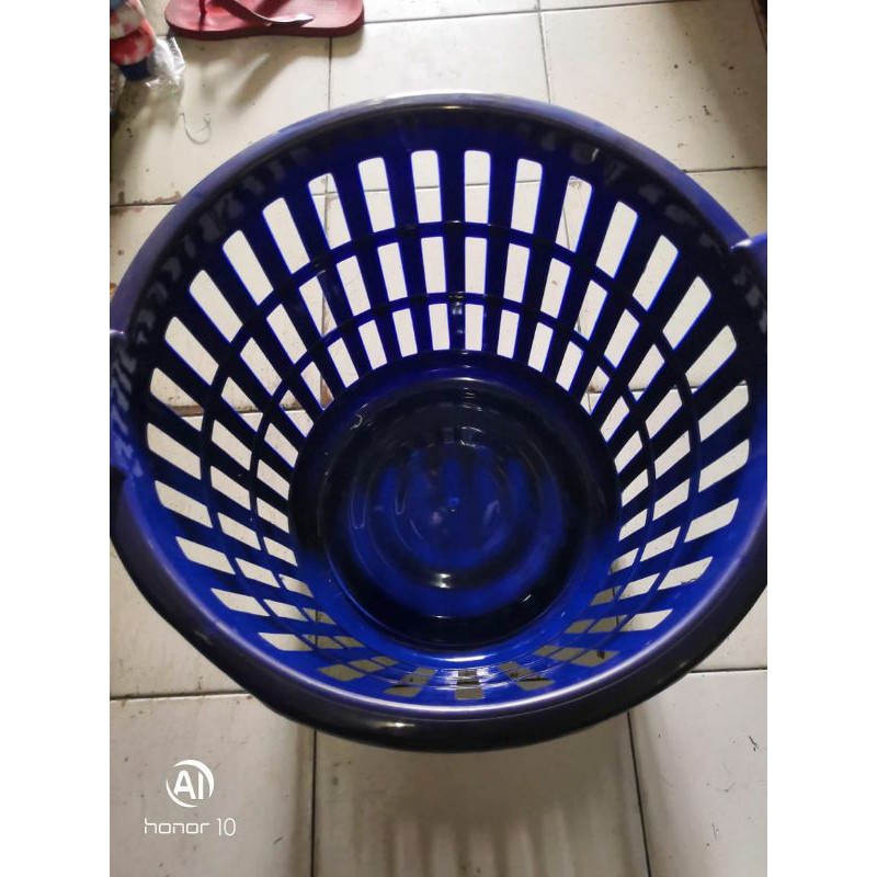 keranjang baju bulat laundry basket plastik