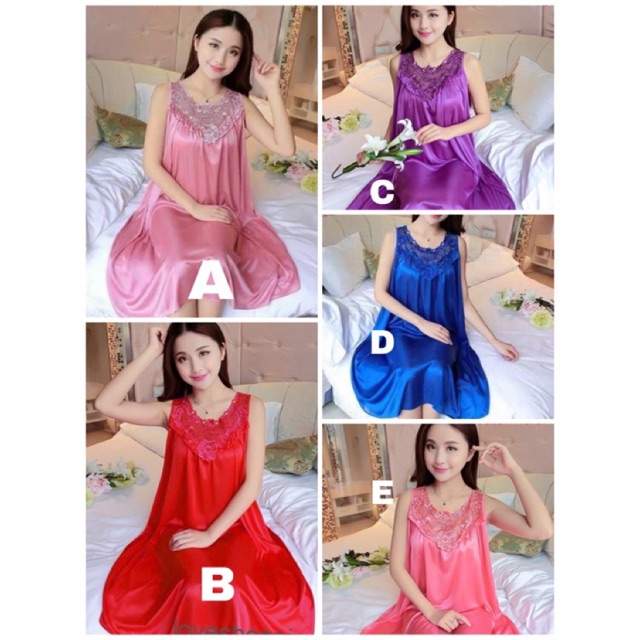 DASTER SATIN BRUKAT DEWASA / SEXY / SINGLET/ BAHAN SATIN IMPORT/ MOTIF BRUKAT BORDIR HAPPY JUMBO