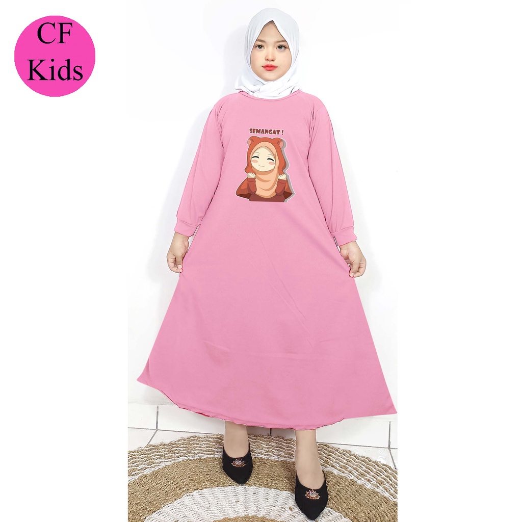 Gamis Anak Perempuan DTF Semangat CF Kids