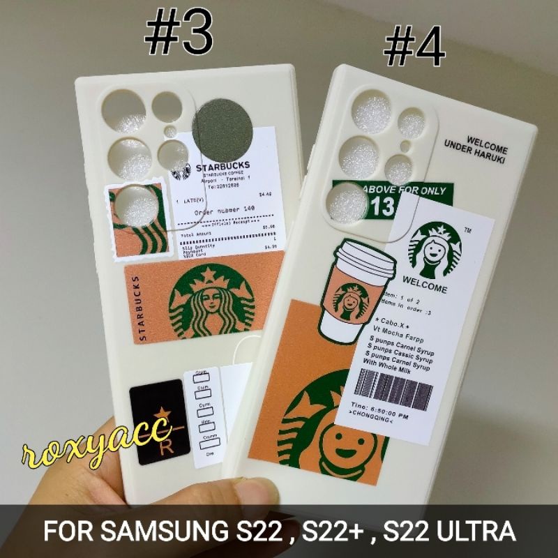 CASE MOTIF SAMSUNG S22 , S22 PLUS , S22 ULTRA SOFTCASE SILIKON CASING MOTIF STARBUCKS