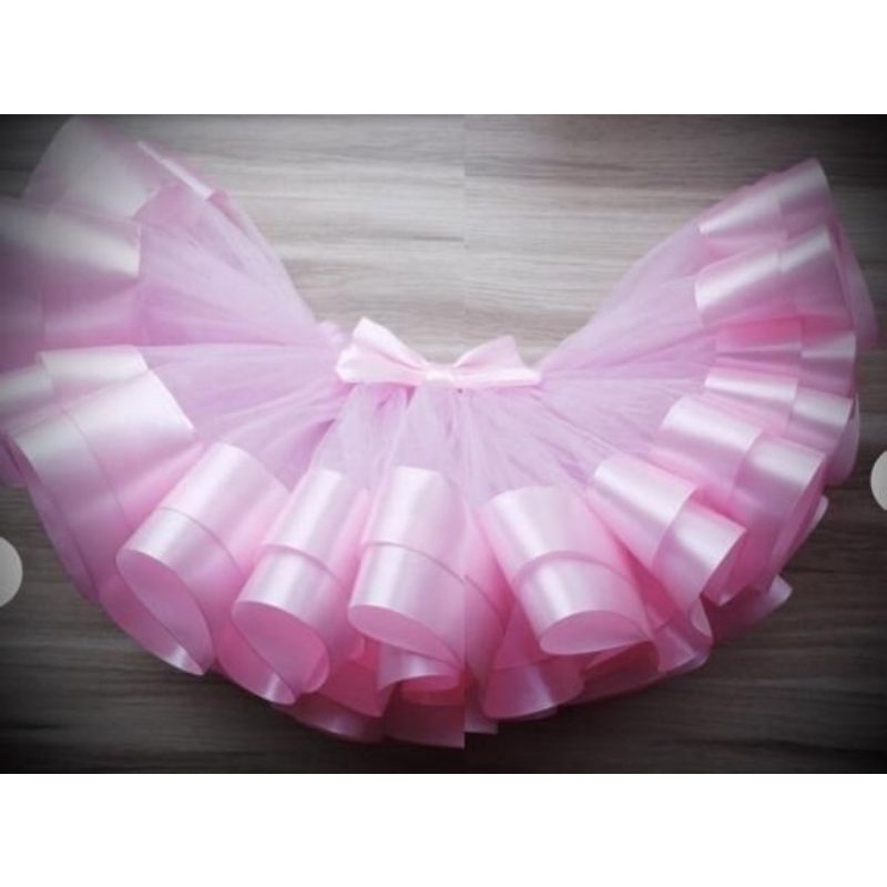 rok tutu pita satin anak