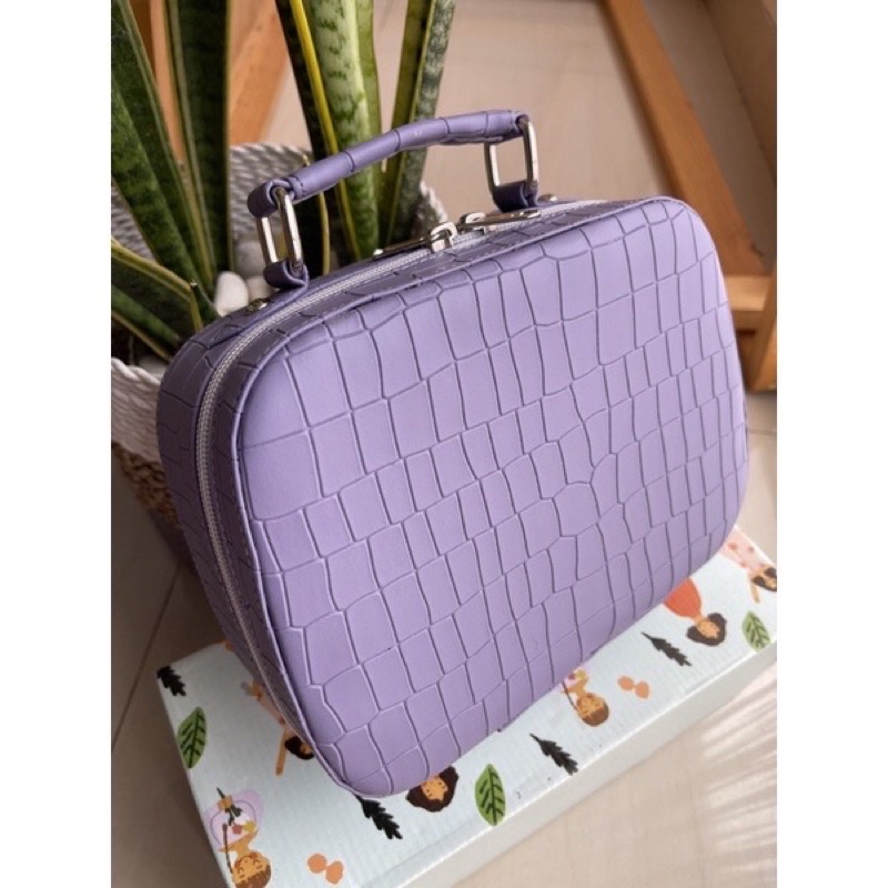Tas Kosmetik/Pouch Bag/Tas wanita Kulit Croco