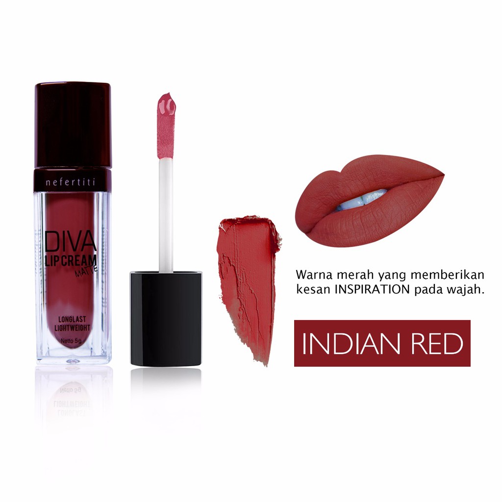 Nefertiti Paris Diva Lip Cream Matte INDIAN RED