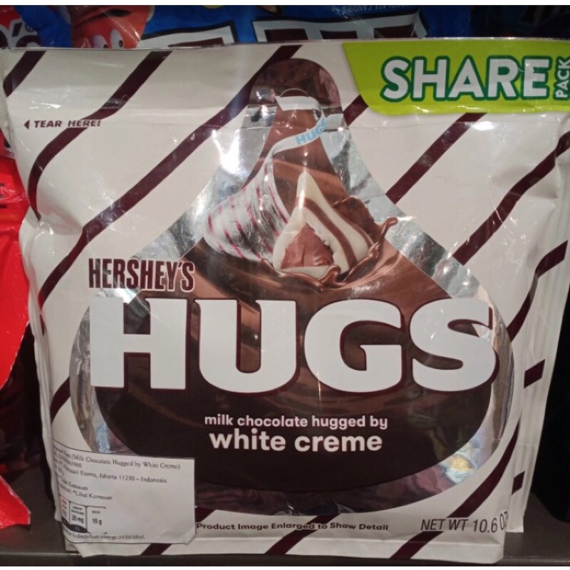 

hershey’s hugs white creme with chocolate 10.6 oz