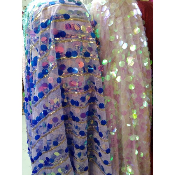 kain/ bahan sequin gradasi