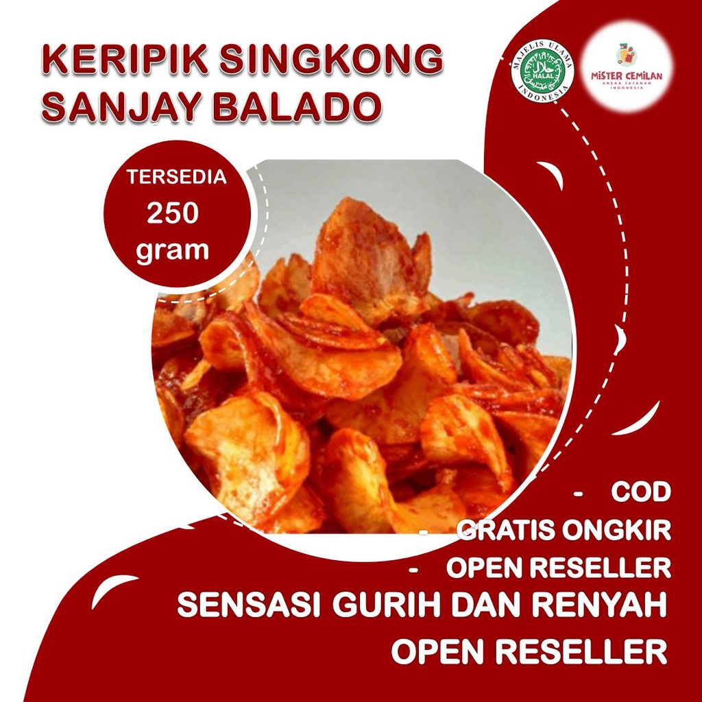 

250GRAM KERIPIK SINGKONG SANJAY BALADO