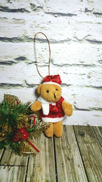 2016 NEW BONEKA BERUANG KOSTUM NATAL HIASAN POHON MERRY CHRISTMAS BEAR