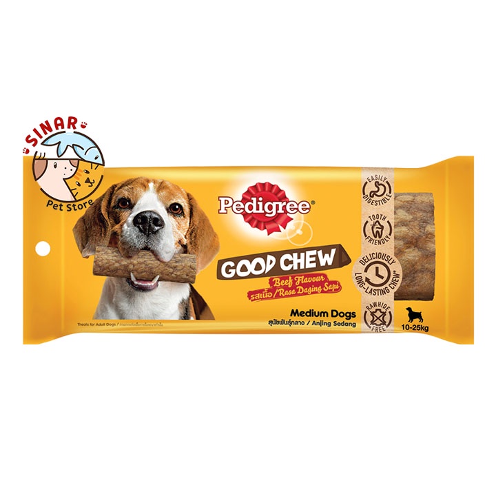 Pedigree Good Chew Medium 84GR Beef Dog Snack Anjing Gigit Cemilan Rasa Sapi