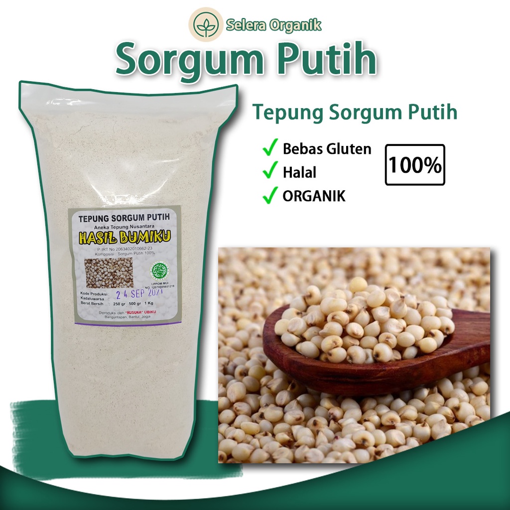 

Tepung Biji Sorgum Putih (1kg) Organik Gluten Free | Selera Organik Jogja