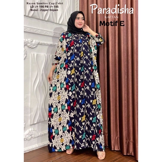 Gamis Kaftan Cap Colet Paradisha Premium Quality Rayon Samitex | Gamis Paradisha Cap Colet Premium | Gamis Wanita | Gamis Jumbo | Busui Friendly | Wudlu Friendly | Premium Quality | COD