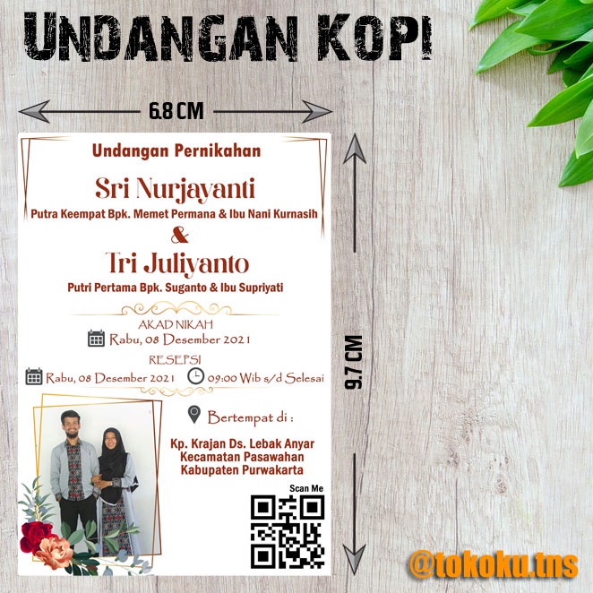 UNDANGAN MINI/UNDANGAN KOPI/UNDANGAN PERNIKAHAN/UNDANGAN KHITAN