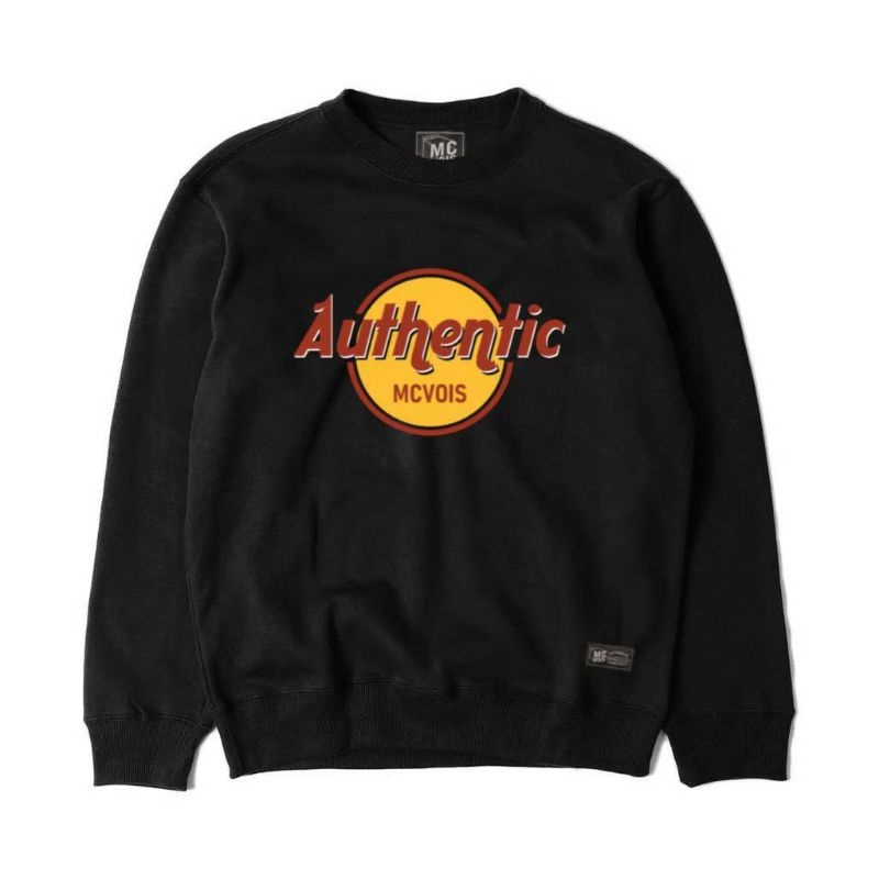 Crewneck Gambar Sablon Unisex Premium Distro Hitam Authentic