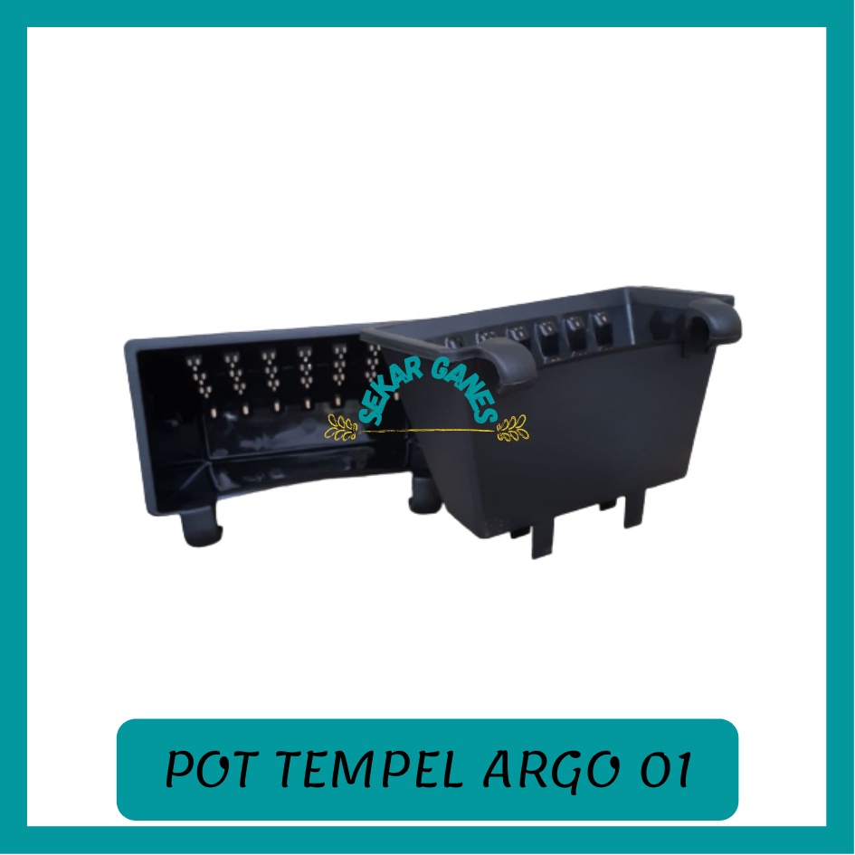 Pot Dinding Tempel Argo 01 Hitam Coklat Putih Hijau - Dinding Pagar Argo-01 21 22 Cm Vertical Garden