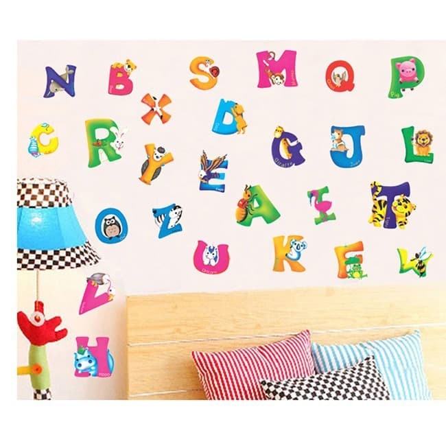 English Letters Wall Decal - Stiker Dinding Huruf