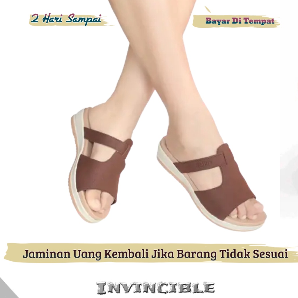 Invincible Sandal Kickers Wedges Wanita Sandal Wanita Pesta