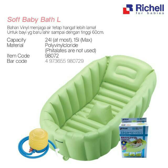 Richell Soft Baby Bath Tub / Perlengkapan Mandi