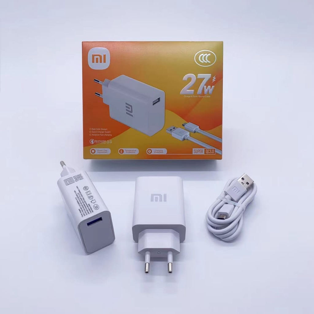 Charger XIAOMI REDMI NOTE 9 27W 8 PRO Note 7 Note 8 MI 9 MI 8 TYPE C ORIGINAL 100% Fast charging / travel adaptor charger xiaomi mi9