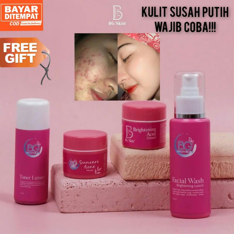 [BPOM] BG Skin Beauty Glow Skincare Paket Kecantikan Cream Krim Pemutih Wajah Glowing Jerawat Flek P