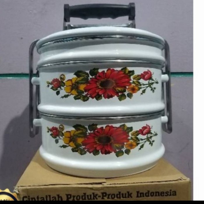 Rantang Enamel - Rantang Tenong 24 cm Susun 2,5 Maspion