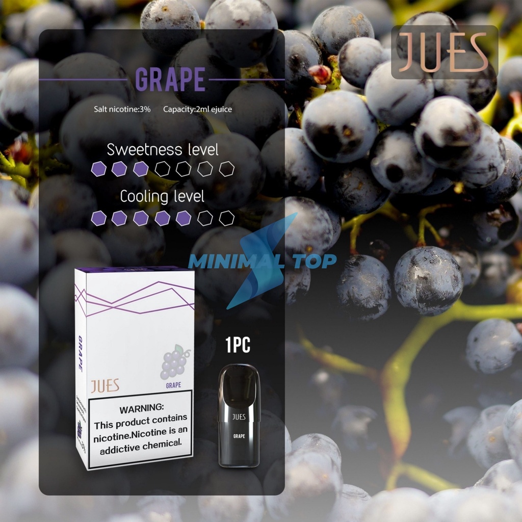 JUES Pods Pro Grape atau Anggur (Cocok dengan Relx Infinity Essential Phantom)