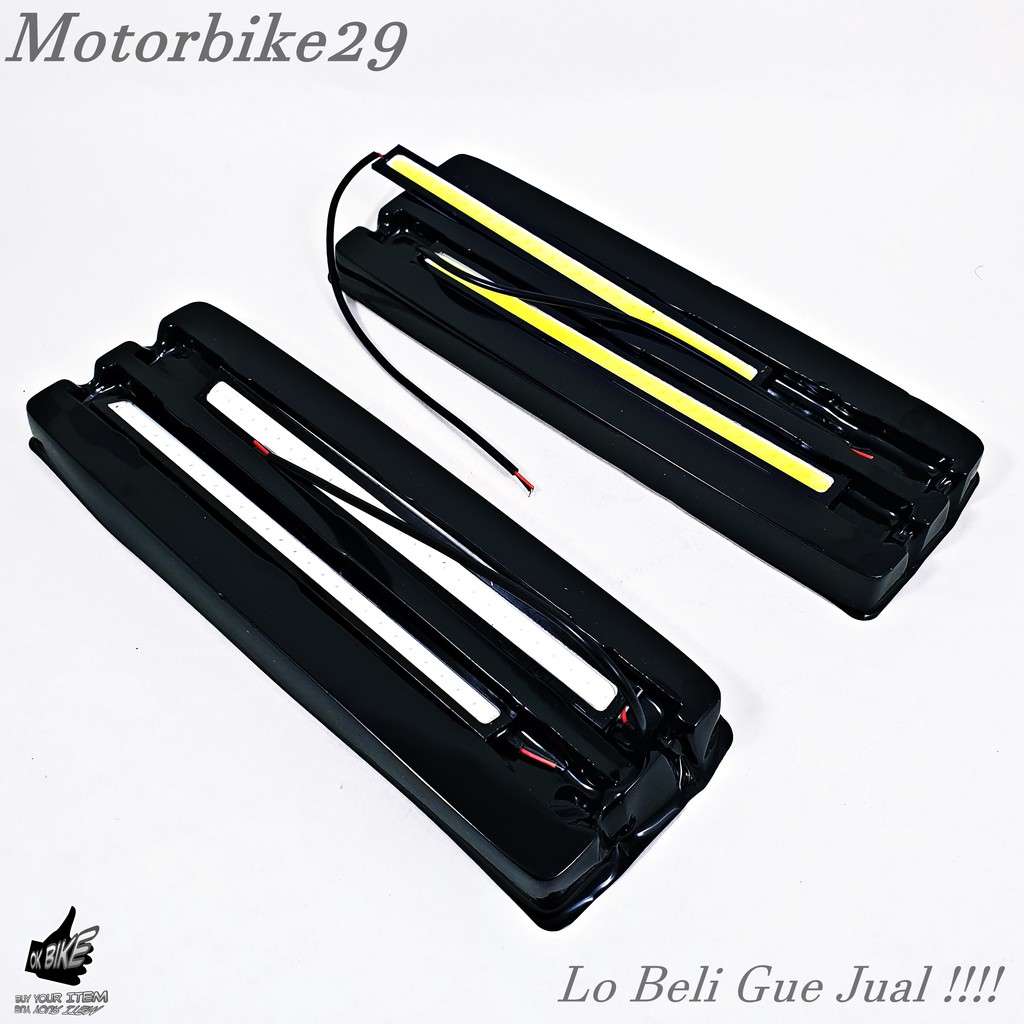 Lampu LED DRL Plasma Variasi Lampu Kolong Motor Putih dan Biru