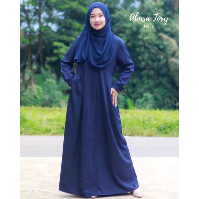 Gamis Abasa Tory | bahan tory burch | busui friendly | 1 kg muat 3 baju