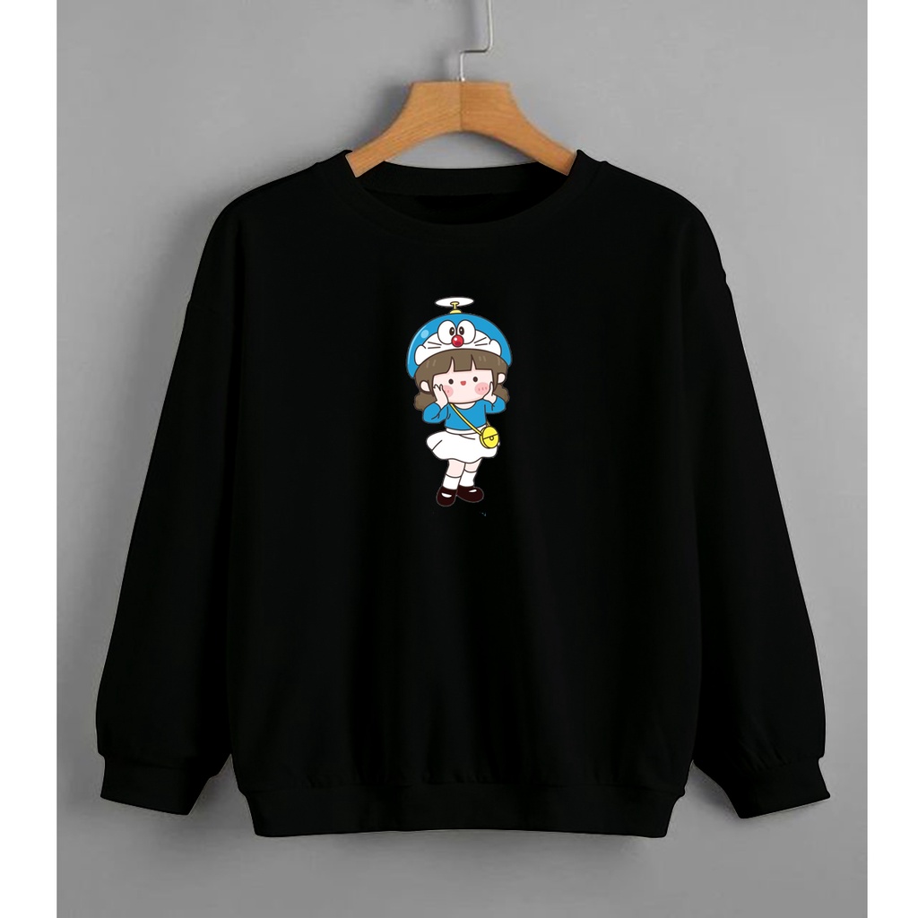 CALVIERO SHOP - BAJU SWEATER WANITA ATASAN DORAEMOPN GIRL SWEATER DEWASA BRAND ANIME SWEATER HODDIE FASHION CITAYEM SCBD FASHION WEEK FASHION VIRAL TIKTOK