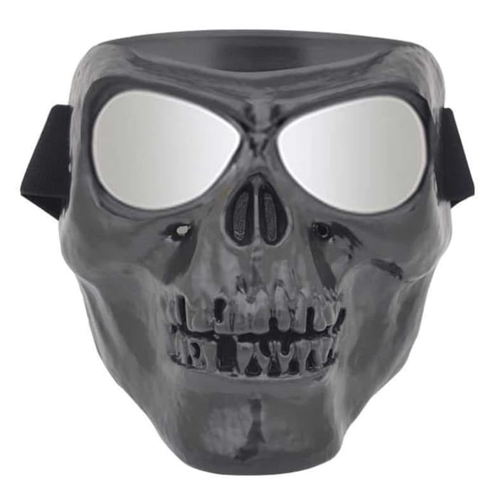 Kacamata google Masker Motor airsofgun Topeng Tengkorak Full Face 09