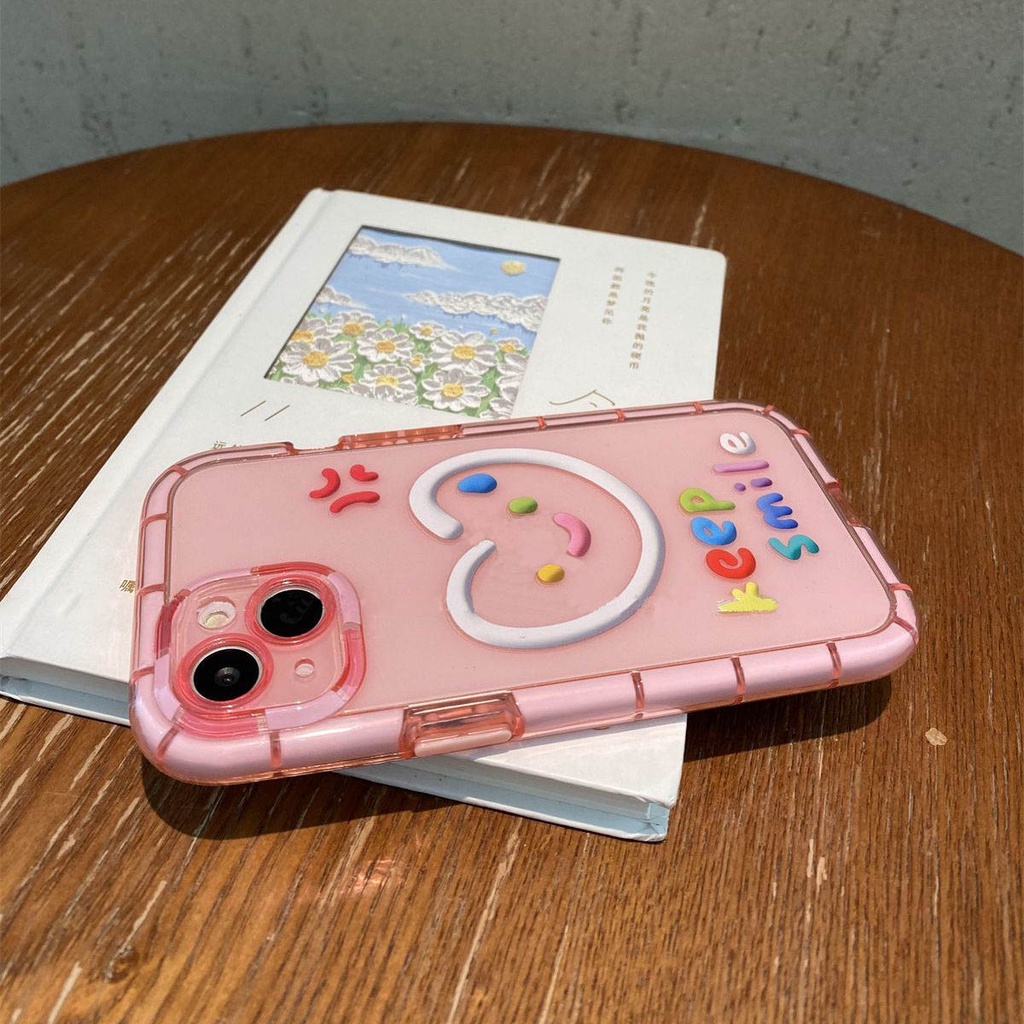 Soft Case Silikon Desain Girly Pink Love Line Untuk iphone 12 13 11 Pro Max X Xs Max Xr Mka2