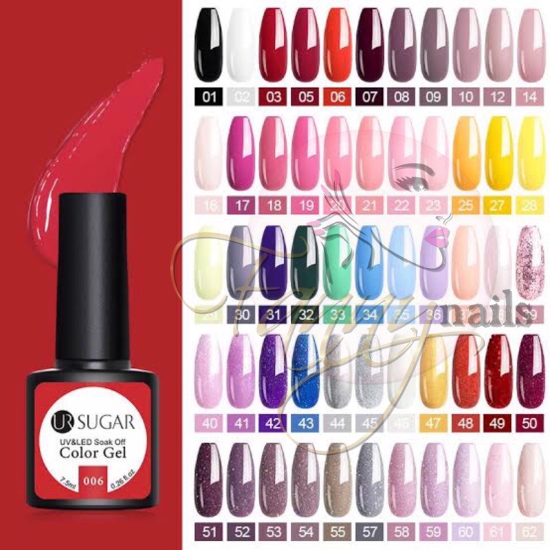 (41-62) UR SUGAR gel polish premium 7.5ml uv led lamp kutek gel ursugar top coat base coat