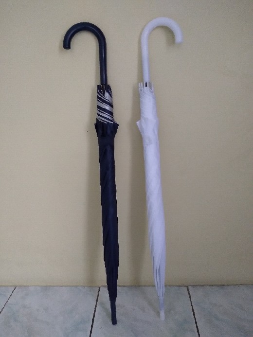 Jktumbrella / Payung Tongkat Polos / Gagang Warna / Sablon Promosi / Grc - 75008