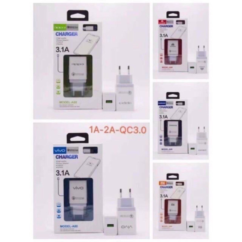 Tc charger M-05 branded 1USB 3.1A kwalitas bagus