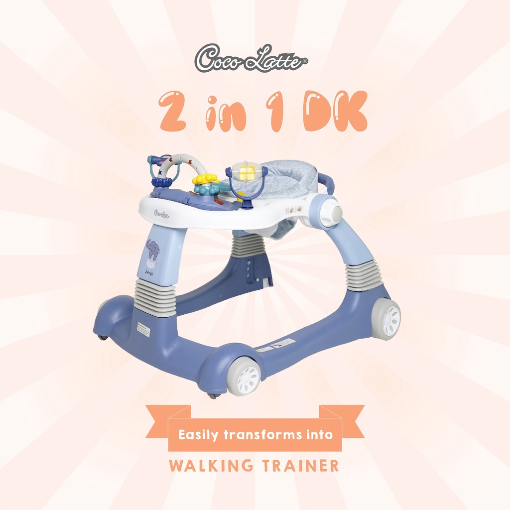 Cocolatte Baby Walker CL 1001 2in1 DK Walking Trainer Alat Bantu Belajar Jalan Bayi Push Wolker