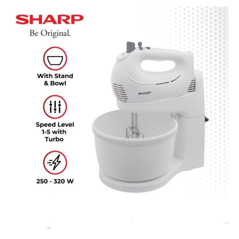 SHARP Standing Mixer EM S53 WH Mixer Com With Bowl EMS 53WH