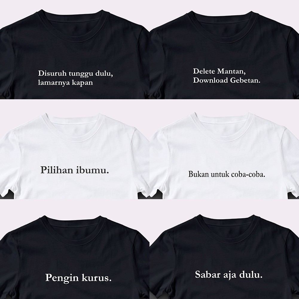 Baju Kaos Kata Kata  Ekspresi Lucu Kata  Keren  Catton 