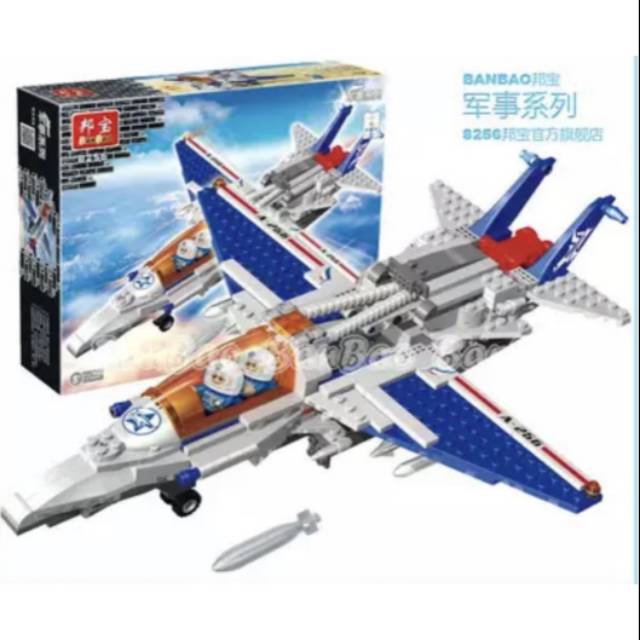 Brick Lego Pesawat Jet Fighter Double Pilot Shopee Indonesia