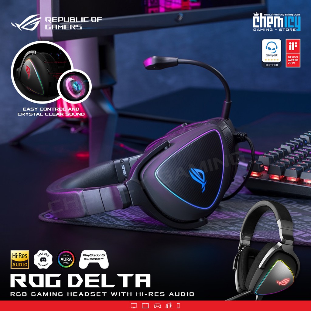 Asus ROG Delta with Hi-Ress ESS RGB Gaming Headset