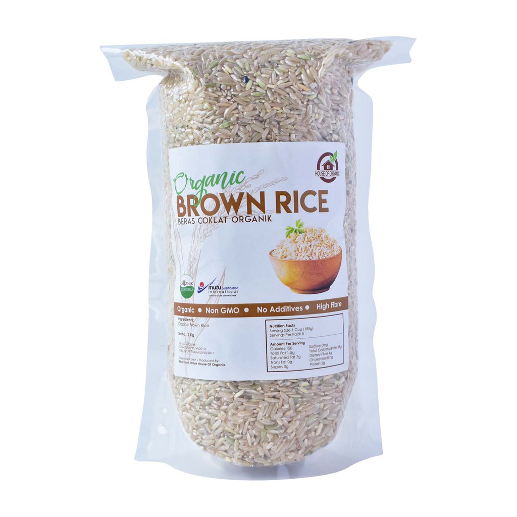 House Of Organix Brown Rice ( Beras Coklat Organik ) - 1 Kg