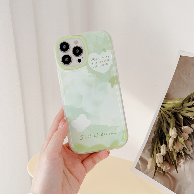 Casing Soft Case Hijau Alpukat Untuk VIVO Y11 Y12i Y12 Y15 Y17 Y19 Y20 Y20i Y20S Y12S Y91C Y93 S1 V15 V20 V23 Pro V11i cat minyak cinta hijau Casing Ponsel